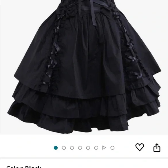 Lace up layered goth dress size xs NWOT - Picture 4 of 4